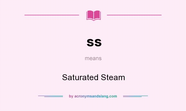 What does ss mean? It stands for Saturated Steam