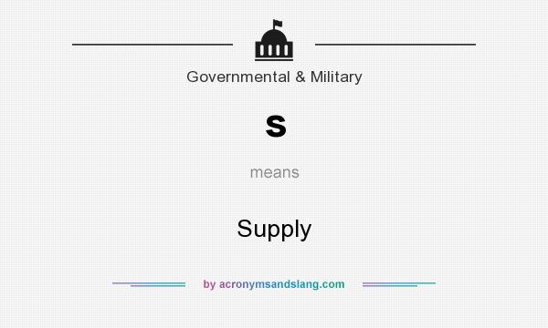 What does s mean? It stands for Supply