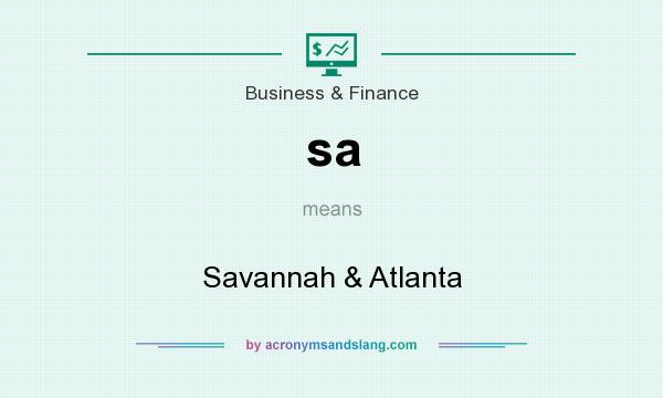 What does sa mean? It stands for Savannah & Atlanta