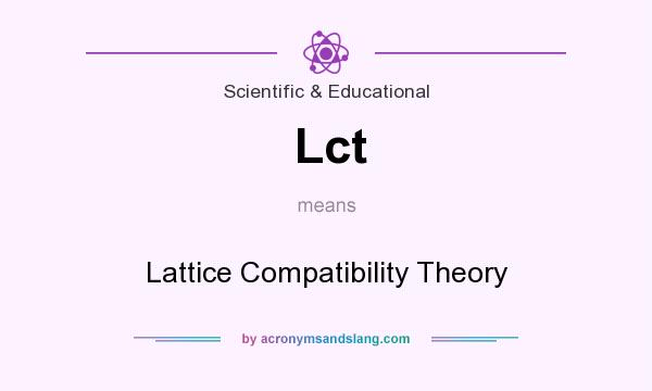 What does Lct mean? It stands for Lattice Compatibility Theory