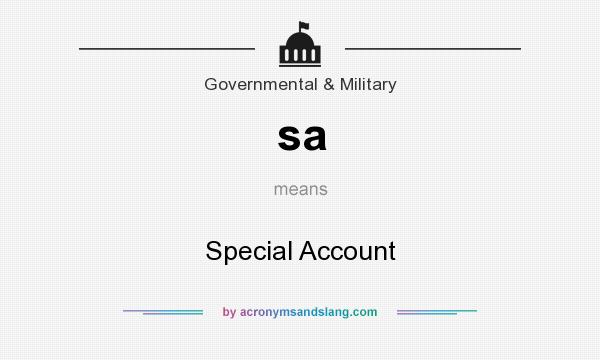 What does sa mean? It stands for Special Account