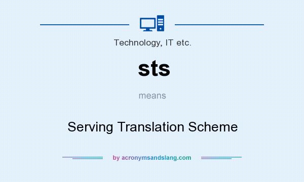 What does sts mean? It stands for Serving Translation Scheme