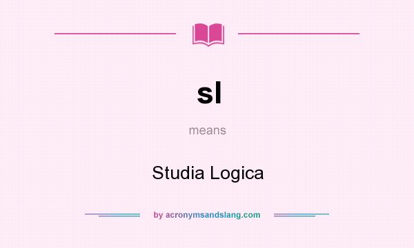 What does sl mean? It stands for Studia Logica
