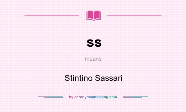 What does ss mean? It stands for Stintino Sassari