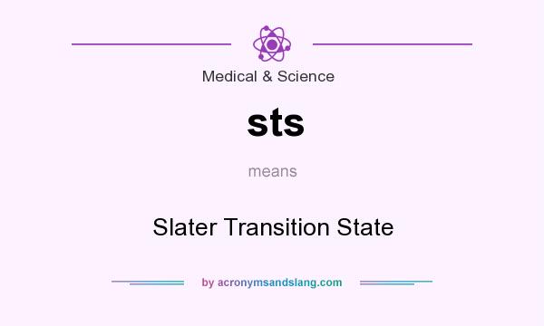 What does sts mean? It stands for Slater Transition State