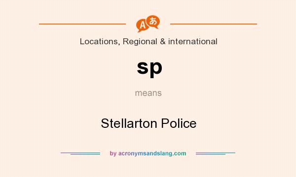 What does sp mean? It stands for Stellarton Police