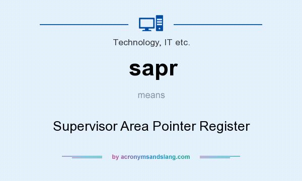 What does sapr mean? It stands for Supervisor Area Pointer Register