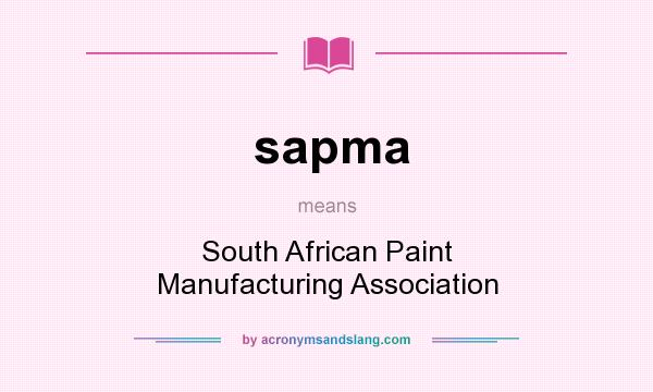 What does sapma mean? It stands for South African Paint Manufacturing Association