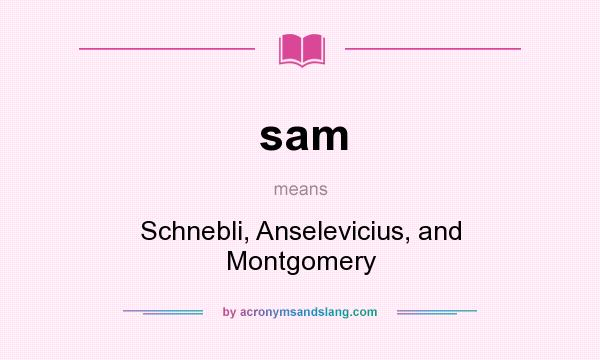 What does sam mean? It stands for Schnebli, Anselevicius, and Montgomery