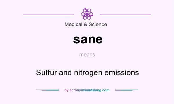 What does sane mean? It stands for Sulfur and nitrogen emissions