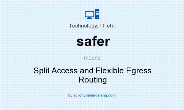 What does safer mean? It stands for Split Access and Flexible Egress Routing