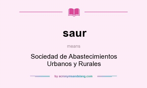 What does saur mean? It stands for Sociedad de Abastecimientos Urbanos y Rurales