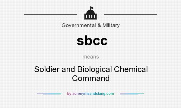 What does sbcc mean? It stands for Soldier and Biological Chemical Command
