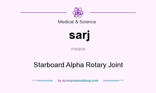 What does sarj mean? It stands for Starboard Alpha Rotary Joint