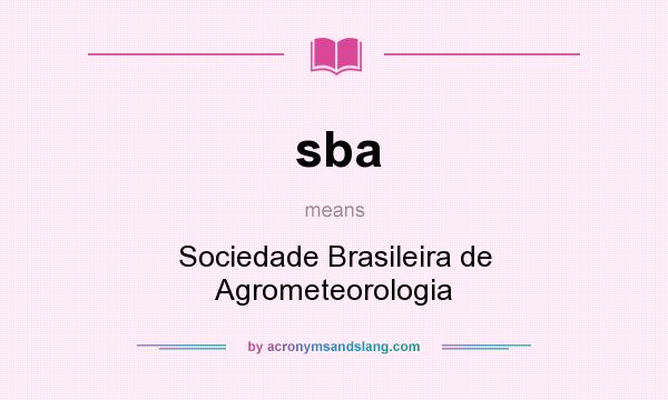 What does sba mean? It stands for Sociedade Brasileira de Agrometeorologia