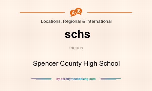 What does schs mean? It stands for Spencer County High School