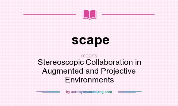 What does scape mean? It stands for Stereoscopic Collaboration in Augmented and Projective Environments