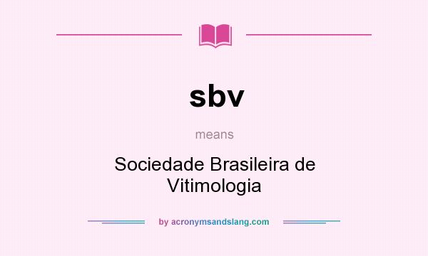 What does sbv mean? It stands for Sociedade Brasileira de Vitimologia