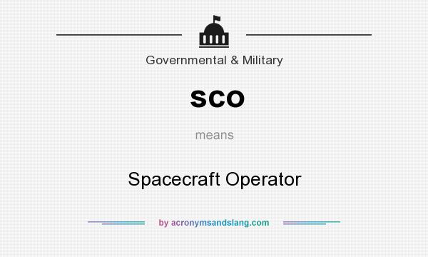 What does sco mean? It stands for Spacecraft Operator