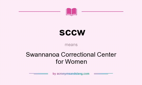 What does sccw mean? It stands for Swannanoa Correctional Center for Women
