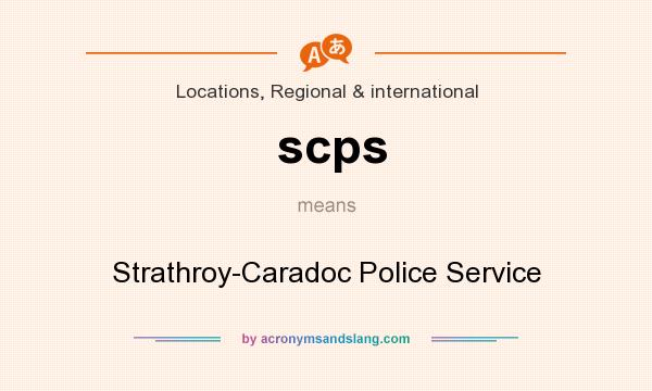 What does scps mean? It stands for Strathroy-Caradoc Police Service