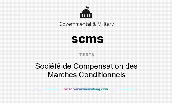 What does scms mean? It stands for Société de Compensation des Marchés Conditionnels