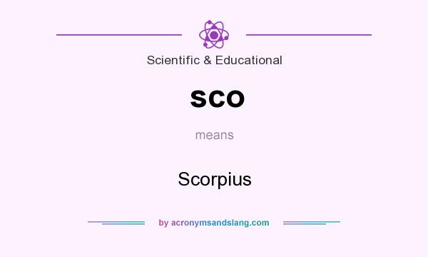 What does sco mean? It stands for Scorpius
