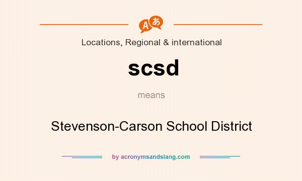 What does scsd mean? It stands for Stevenson-Carson School District