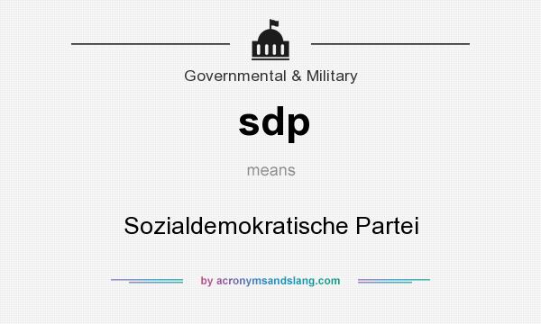 What does sdp mean? It stands for Sozialdemokratische Partei