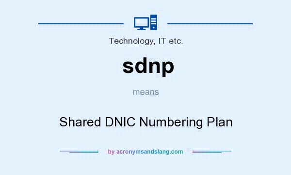 What does sdnp mean? It stands for Shared DNIC Numbering Plan