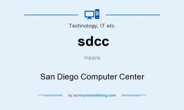 What does sdcc mean? It stands for San Diego Computer Center