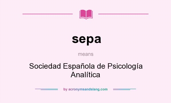What does sepa mean? It stands for Sociedad Española de Psicología Analítica
