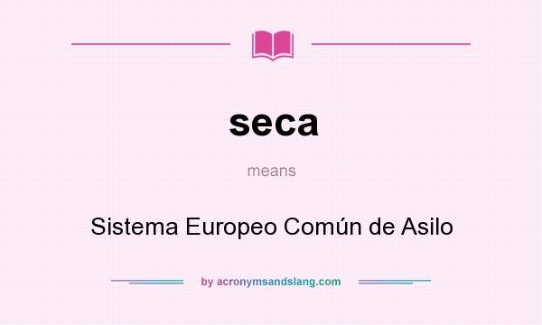 What does seca mean? It stands for Sistema Europeo Común de Asilo