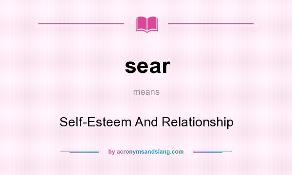 What does sear mean? It stands for Self-Esteem And Relationship