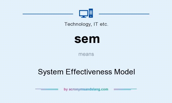 What does sem mean? It stands for System Effectiveness Model