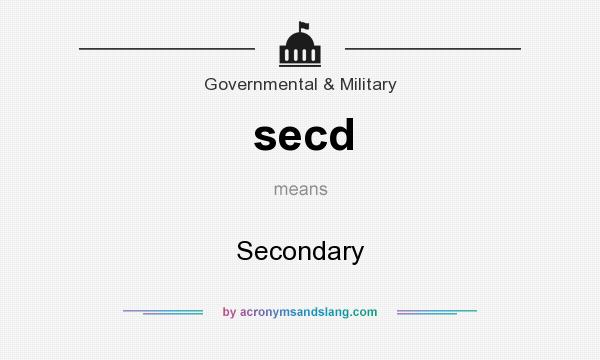 What does secd mean? It stands for Secondary
