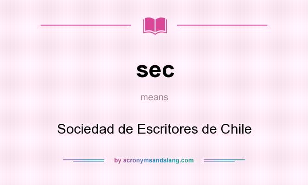 What does sec mean? It stands for Sociedad de Escritores de Chile