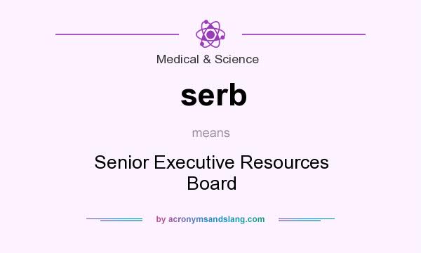 What does serb mean? It stands for Senior Executive Resources Board