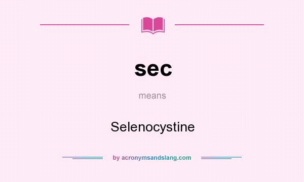 What does sec mean? It stands for Selenocystine