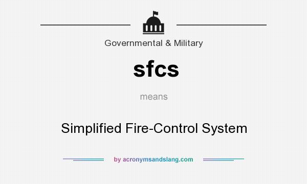 What does sfcs mean? It stands for Simplified Fire-Control System
