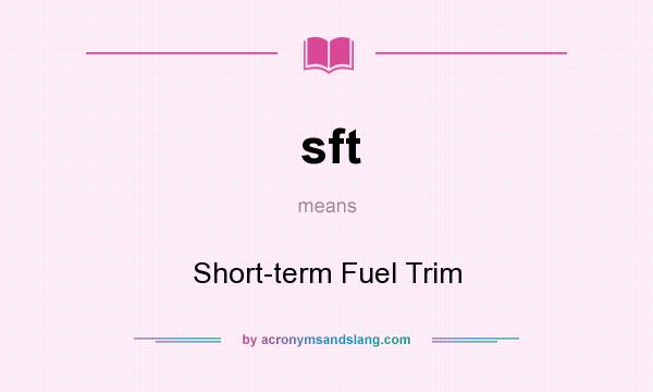 What does sft mean? It stands for Short-term Fuel Trim