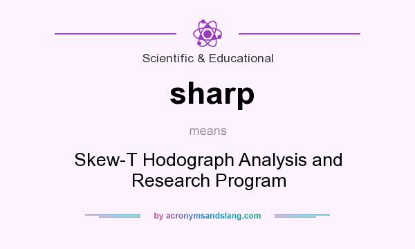 What does sharp mean? It stands for Skew-T Hodograph Analysis and Research Program