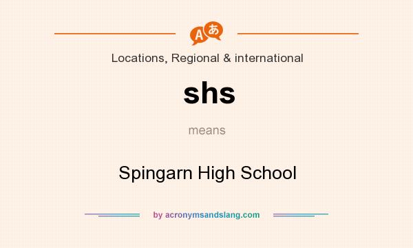 What does shs mean? It stands for Spingarn High School