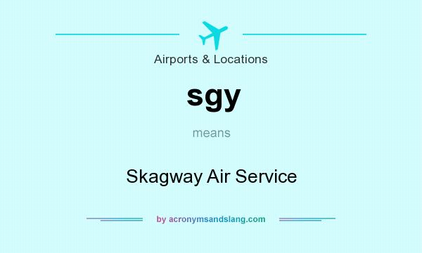 What does sgy mean? It stands for Skagway Air Service