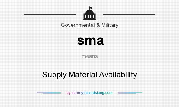 What does sma mean? It stands for Supply Material Availability