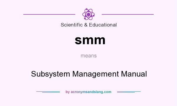 What does smm mean? It stands for Subsystem Management Manual