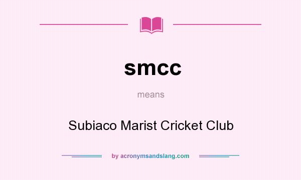 What does smcc mean? It stands for Subiaco Marist Cricket Club
