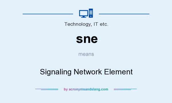 What does sne mean? It stands for Signaling Network Element