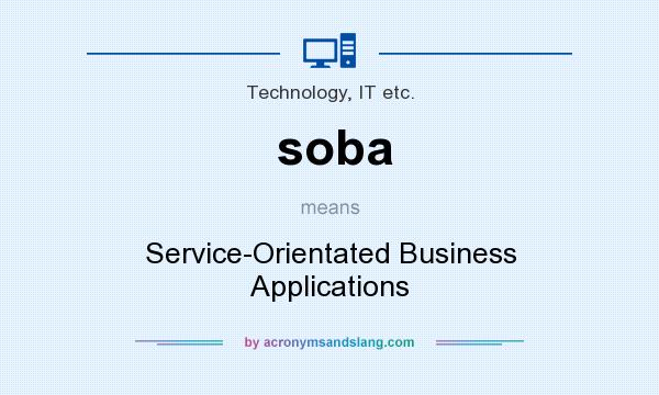 What does soba mean? It stands for Service-Orientated Business Applications