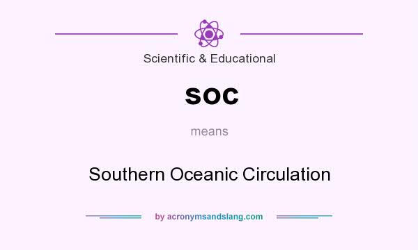 What does soc mean? It stands for Southern Oceanic Circulation